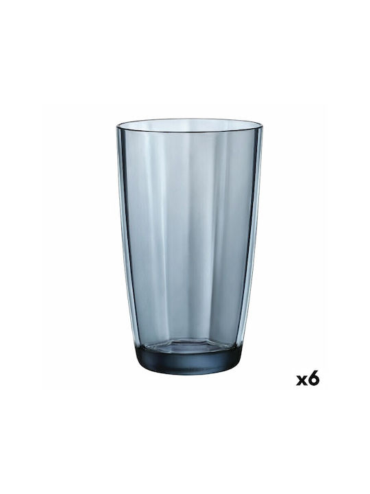 Bormioli Rocco Pulsar Ποτήρι Νερού από Γυαλί σε Μπλε Χρώμα 470ml 6τμχ