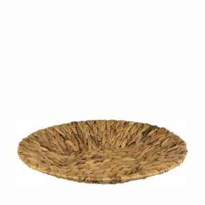Art et Lumiere Υάκινθος Διακοσμητική Πιατέλα Στρογγυλή Rattan Καφέ 37x37x6εκ. 00632