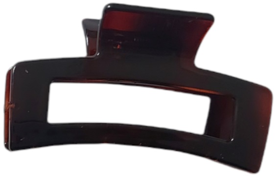 Ro-Ro Accessories Κλάμερ μαλλιών 8 cm Καφέ γυαλιστερό