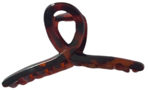 Ro-Ro Accessories Κλάμερ μαλλιών ταρταρούγα 11cm Καφέ