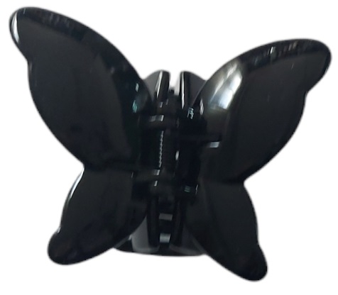 Ro-Ro Accessories Κλάμερ μαλλιών πεταλούδα Μαύρο γυαλιστερό