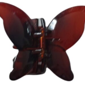 Ro-Ro Accessories Κλάμερ μαλλιών πεταλούδα Καφέ γυαλιστερό