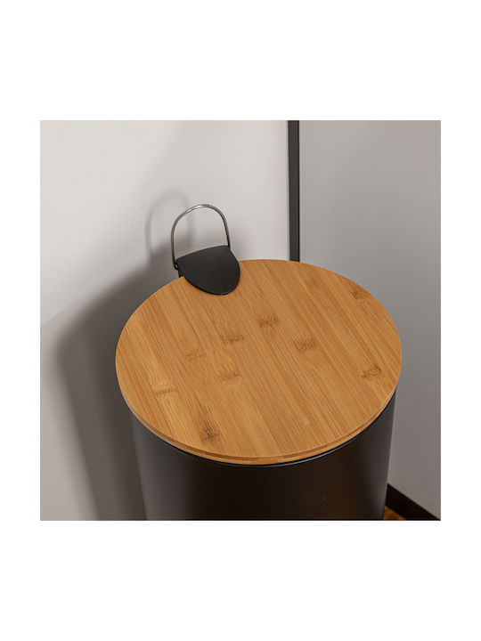 Estia Κάδος Απορριμμάτων Μεταλλικός Μαύρος με Πεντάλ 30lt 01-12878 - Image 4