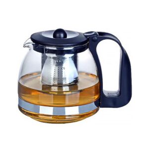 Estia Home Art ΤΣAΓΙΕΡΑ ΓΥΑΛΙΝΗ 700ml ΜΕ ΑΝΟΞΕΙΔΩΤΟ ΦΙΛΤΡΟ