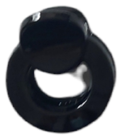 Ro-Ro Accessories Κλάμερ μαλλιών 1.5 cm Μαύρο γυαλιστερό