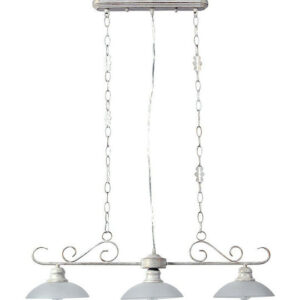 Κρεμαστό Φωτιστικό Μοντέρνο Τρίφωτο Ράγα Λευκό 0104269