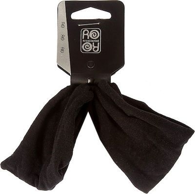 Ro-Ro Accessories Λάστιχο μαλλιών σετ 2 τεμ Μαύρο Φαρδύ
