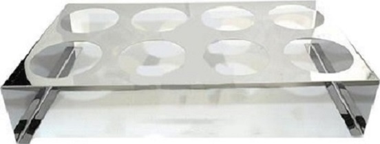 Βάση Μεταφοράς Καφέ 8 Θέσεων Ασημί