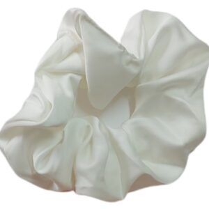 Ro-Ro Accessories Σούρα μαλλιών σατέν χρώματα Λευκό