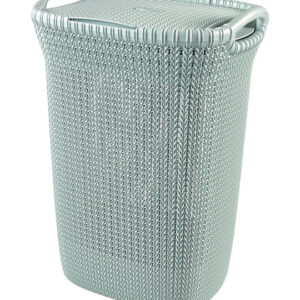 Curver Knit Καλάθι Απλύτων Πλαστικό με Καπάκι 45x34x61cm Μπλε