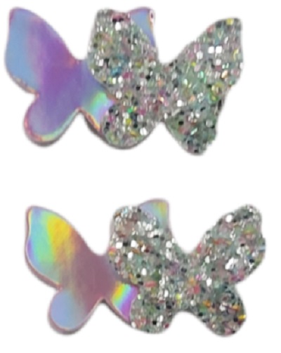 Ro-Ro Accessories Παιδικό Κλιπ μαλλιών πεταλούδα σετ 2 τεμ Μωβ