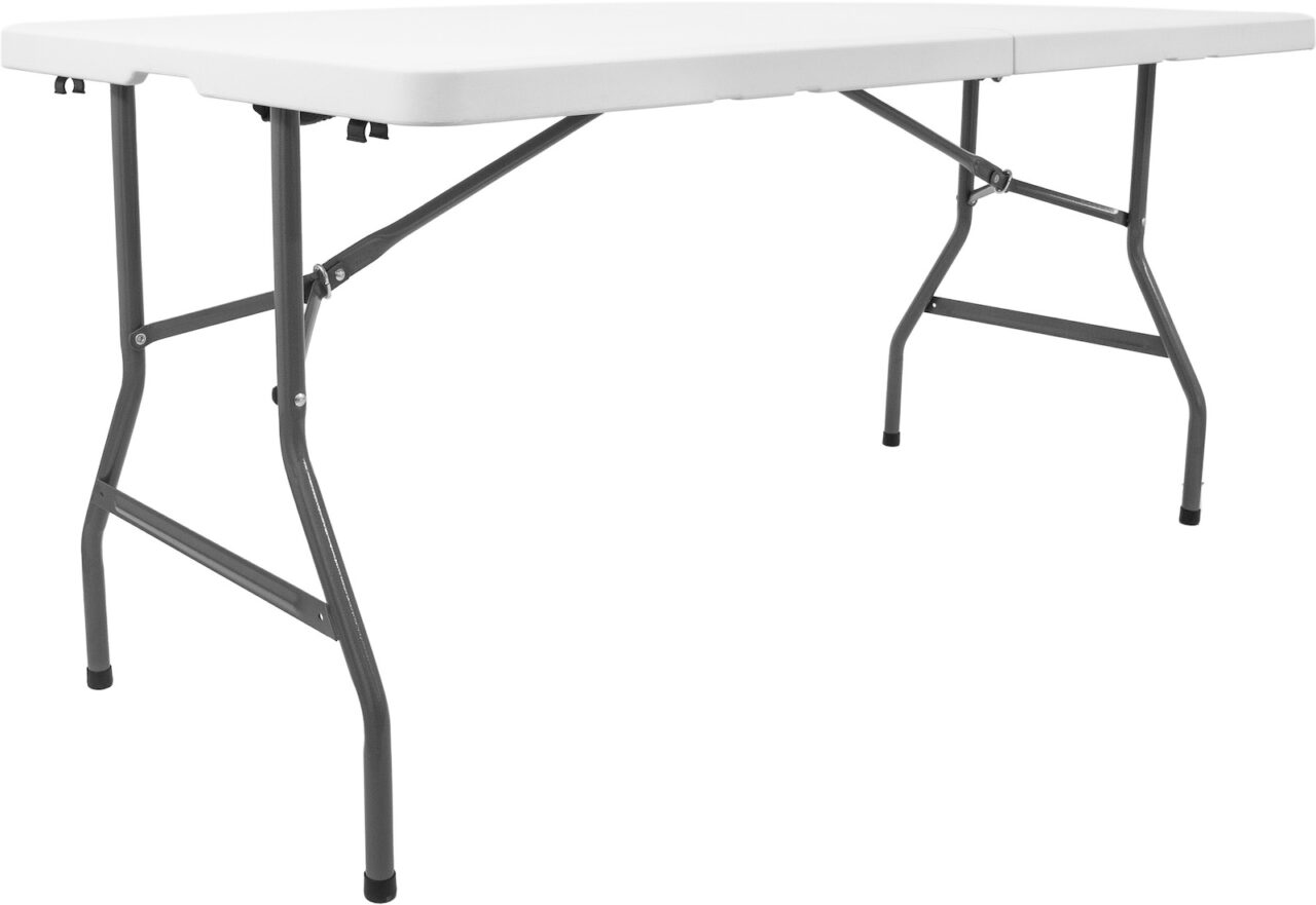 Escape Τραπέζι για Camping Πτυσσόμενο σε Βαλιτσάκι 153cm Λευκό