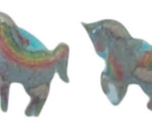 Ro-Ro Accessories Παιδικό λάστιχο μαλλιών μονοκερος, σετ 2 τεμ Γαλάζιο