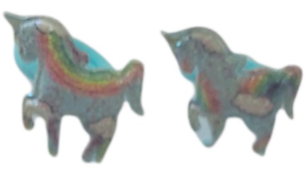 Ro-Ro Accessories Παιδικό λάστιχο μαλλιών μονοκερος, σετ 2 τεμ Γαλάζιο