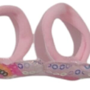 Ro-Ro Accessories Παιδικό λάστιχο μαλλιών καρδιά , σετ 2 τεμ Ανοιχτό Ροζ
