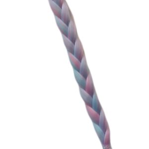 Ro-Ro Accessories Παιδικό λάστιχο μαλλιών πλεξούδα Γαλάζιο-Ροζ