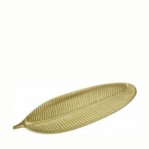 Lalos Διακοσμητική Πιατέλα Πολυρητίνης Φύλλο Χρυσό 2252 60x23cm