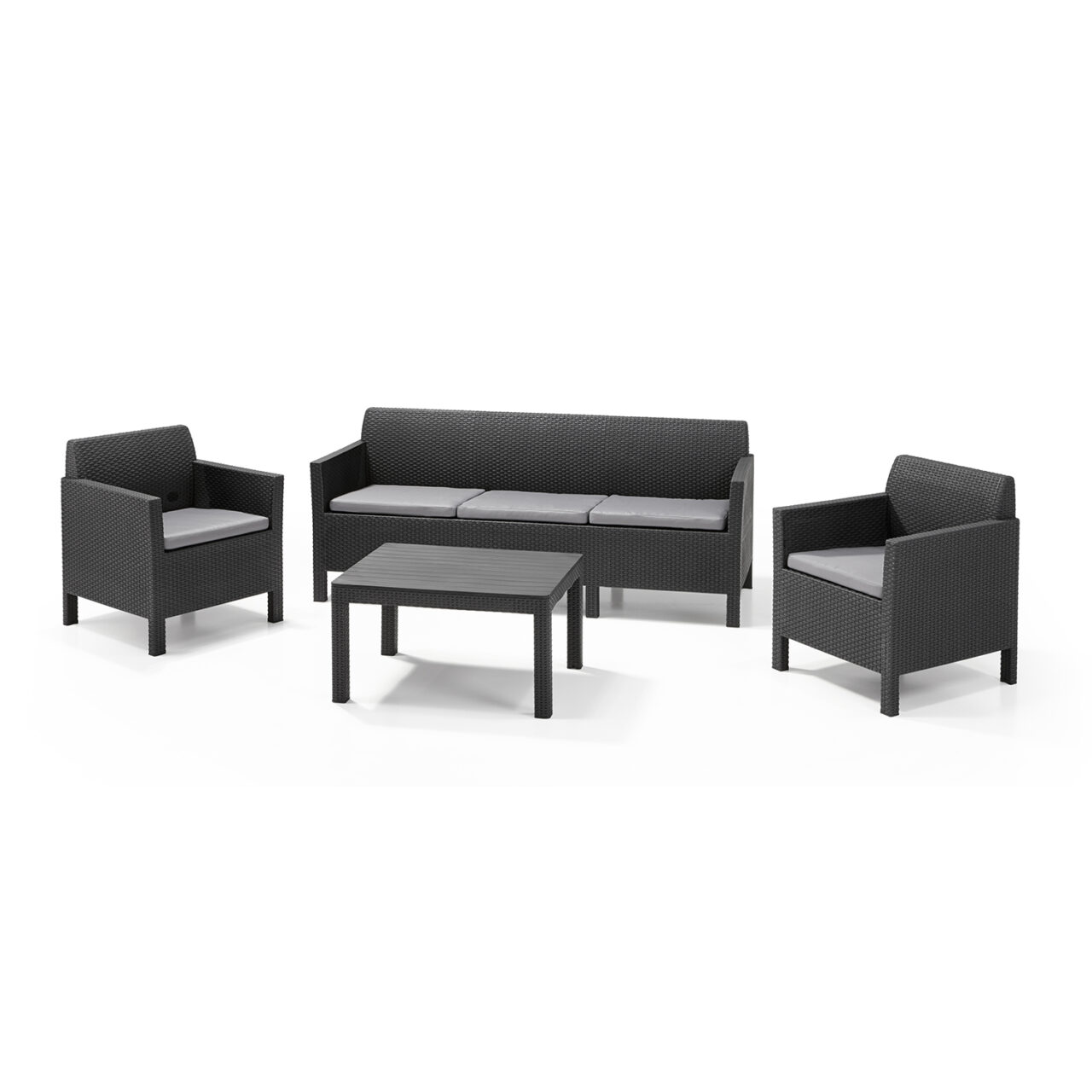 Lounge σετ "Orlando" 4 τμχ, γραφίτης Xρώμα Ανθρακί