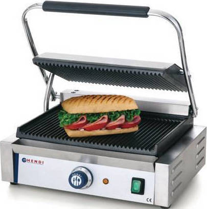 Hendi Επαγγελματική Τοστιέρα με Μαντεμένιες Ραβδωτές Επιφάνειες 2200W