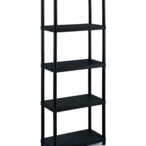 Ραφιέρα Πλαστική Qblack 3060 S/5 με 5 Ράφια Μαύρη 60x30x165cm