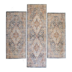 Σετ Χαλιά Κρεβατοκάμαρας Memory Memory Blue Light Grey 3τμχ (80*150 80*150 80*200 )