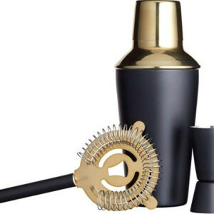 Kitchen Craft Σετ Cocktail Shaker, Μεζούρα Και Σουρωτήρι Cocktail 35.03022 3τμχ
