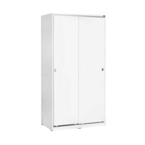 Ντουλάπα Συρόμενη ΛΕΥΚΗ 94x52x182cm SWD-402-BB