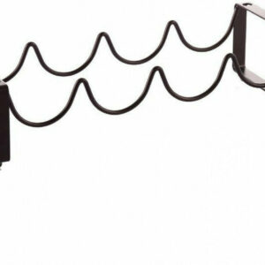 Lalos Επιτραπέζια Μπουκαλοθήκη Μεταλλική για 4 Μπουκάλια Καφέ Σκούρο 44x17x10εκ. 4128