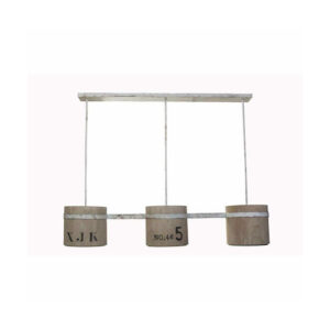 Art et Lumiere Μοντέρνο Κρεμαστό Φωτιστικό Τρίφωτο Ράγα σε Καφέ Χρώμα 4499