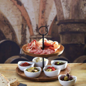 Kitchen Craft Ξύλινη Ορντεβιέρα Λευκή Ø25xY25cm Π25xΜ25xΥ25cm