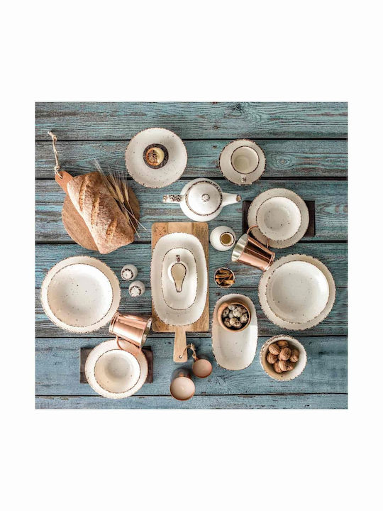 Gural Porselen Side Πιάτο Βαθύ από Πορσελάνη Μπεζ με Διάμετρο 26cm (ΡΦ02-Β) - Image 4