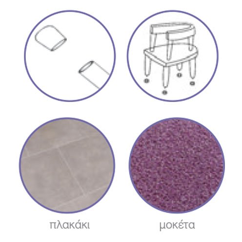 ERGO Τάπες πλαστικές για στρογγυλά πόδια Φ16 mm (8 τεμ.) - Image 3