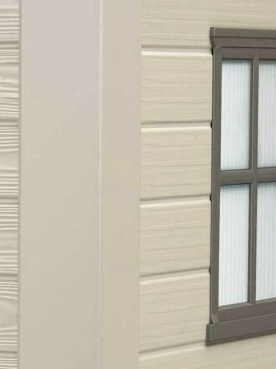 Πλαστική Αποθήκη Κήπου Factor 6X6 Καφέ / Taupe με Διπλή Πόρτα & Αεραγωγό Μ1.78xΠ1.95xΥ2.08m - Image 5