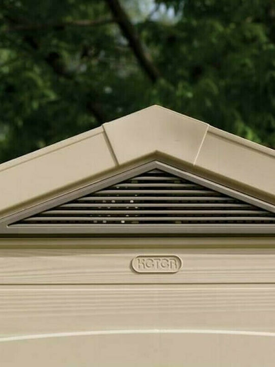 Πλαστική Αποθήκη Κήπου Factor 6X6 Καφέ / Taupe με Διπλή Πόρτα & Αεραγωγό Μ1.78xΠ1.95xΥ2.08m - Image 3