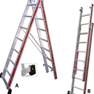 Profal Διπλή Σκάλα Αλουμινίου 2x9 800209