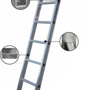 Profal Μονή Σκάλα Αλουμινίου με 10 Σκαλοπάτια 287cm 801110