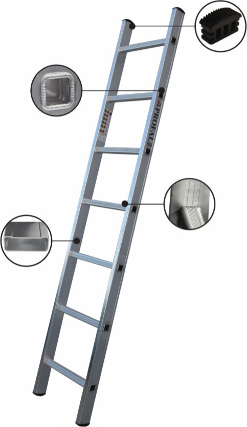 Profal Μονή Σκάλα Αλουμινίου με 11 Σκαλοπάτια 315cm 801111