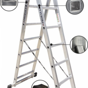 Profal Διπλή Σκάλα Αλουμινίου 2x9 801209