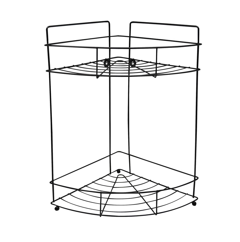 Ankor ΡΑΦΙΕΡΑ ΓΩΝΙΑ ΜΕΤΑΛΛΙΚΗ ΔΙΠΛΗ ΜΑΥΡΗ 22x22x38εκ