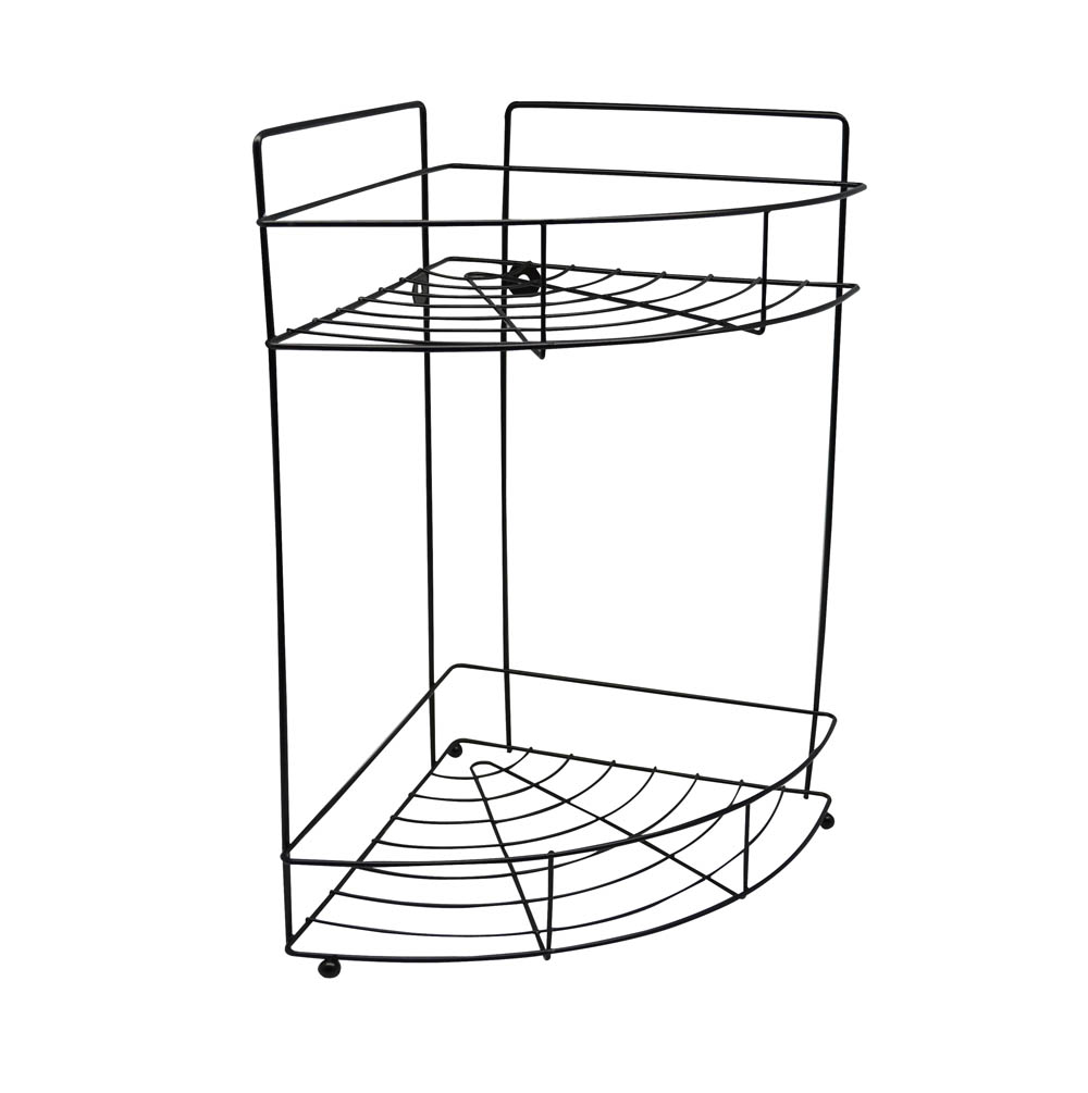 Ankor ΡΑΦΙΕΡΑ ΓΩΝΙΑ ΜΕΤΑΛΛΙΚΗ ΔΙΠΛΗ ΜΑΥΡΗ 22x22x38εκ - Image 2