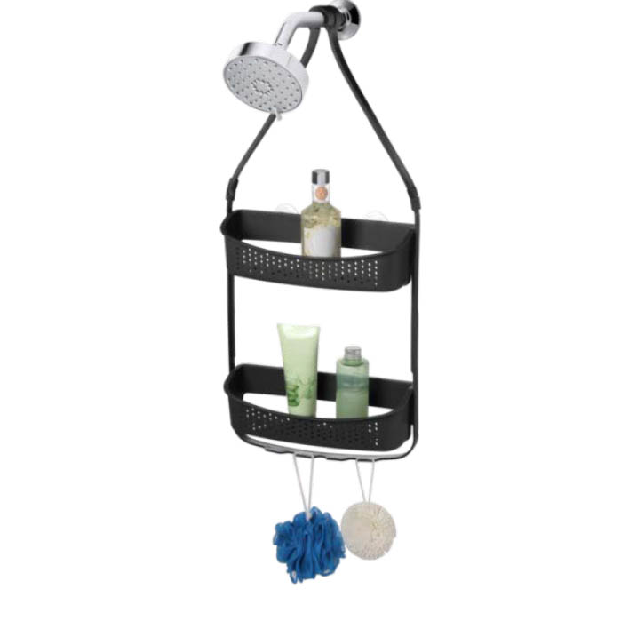 Ankor ΡΑΦΑΚΙ ΜΠΑΝΙΟΥ ΔΙΠΛΟ ΚΡΕΜΑΣΤΟ ΣΙΛΙΚΟΝΗΣ ΜΑΥΡΟ