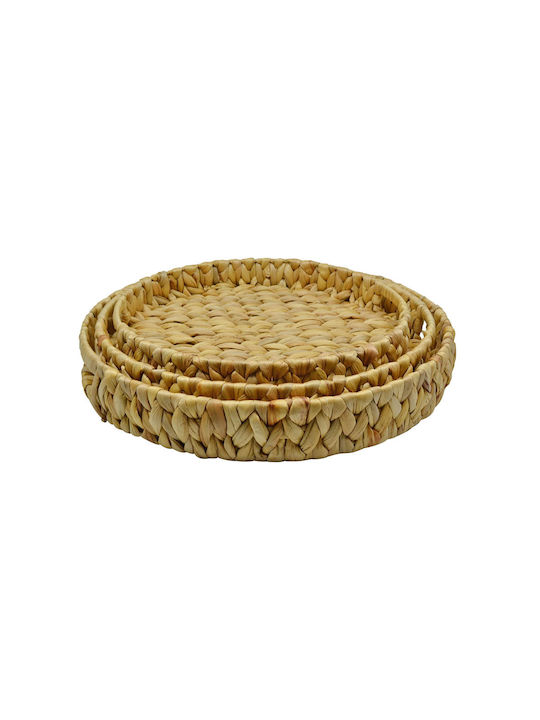 Ankor Διακοσμητικός Δίσκος Ψάθινος Στρογγυλός 819843 3τμχ - Image 2