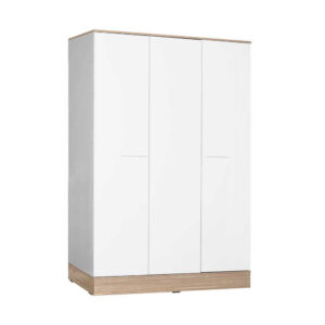 Τρίφυλλη Ντουλάπα Ρούχων Prue Λευκό 120x52x198cm GRD-830
