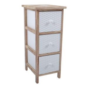 ΣΥΡΤΑΡΙΕΡΑ ΞΥΛΙΝΗ ΜΕ 3 ΣΥΡΤΑΡΙΑ ΣΕ ΑΣΠΡΟ ΚΑΙ ΦΥΣΙΚΟ ΧΡΩΜΑ 26x32x62εκ.