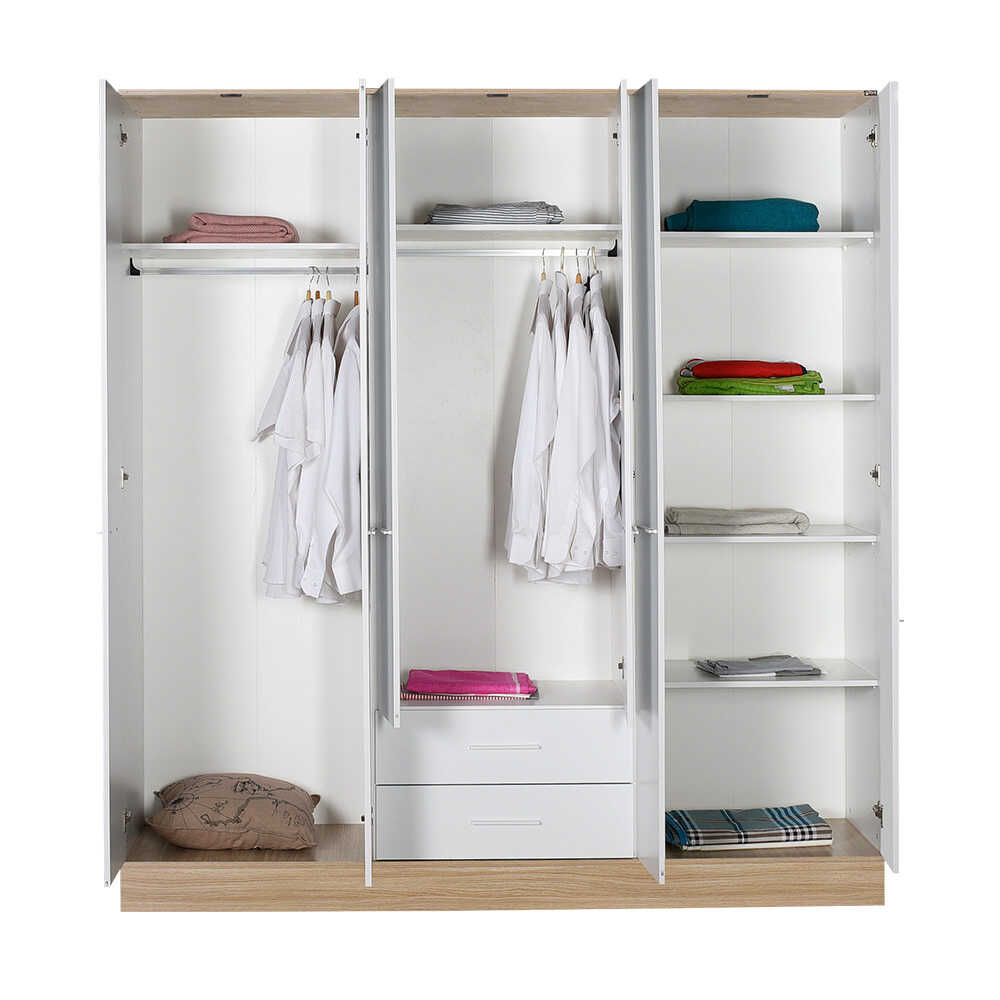 Εξάφυλλη Ντουλάπα Ρούχων 206x52x224cm GRD-862 - Image 3