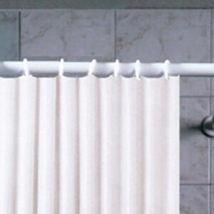 Import Hellas 9282 Βέργα Κουρτίνας Μπάνιου Γωνιακή Βιδωτή από Αλουμίνιο Λευκή 80x180εκ.