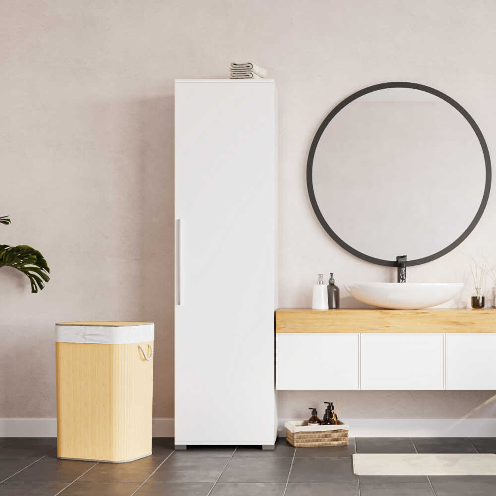 CHIOS IDEA Στήλη Μπάνιου Γυαλιστερή Λάκα 50x35x187cm Λευκή ADR-408-PP