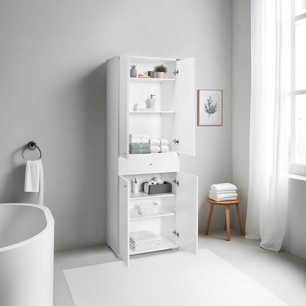 CHIOS IDEA Diamond VII Στήλη Μπάνιου Δαπέδου ADR-441 Μ60xΒ40xΥ187cm Λευκή - Image 6