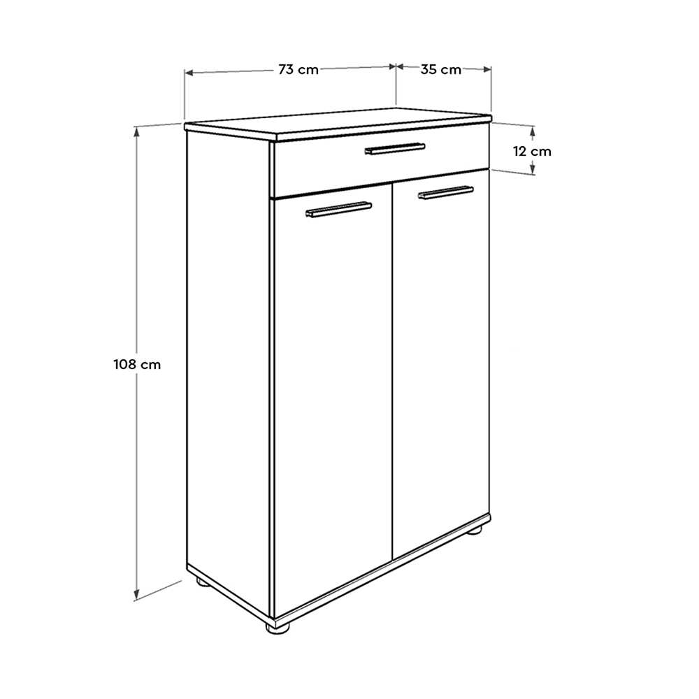 CHIOS IDEA Ξύλινη Παπουτσοθήκη με 5 Ράφια ADR-521-BB ΛΕΥΚΟ 73x35x108cm - Image 3