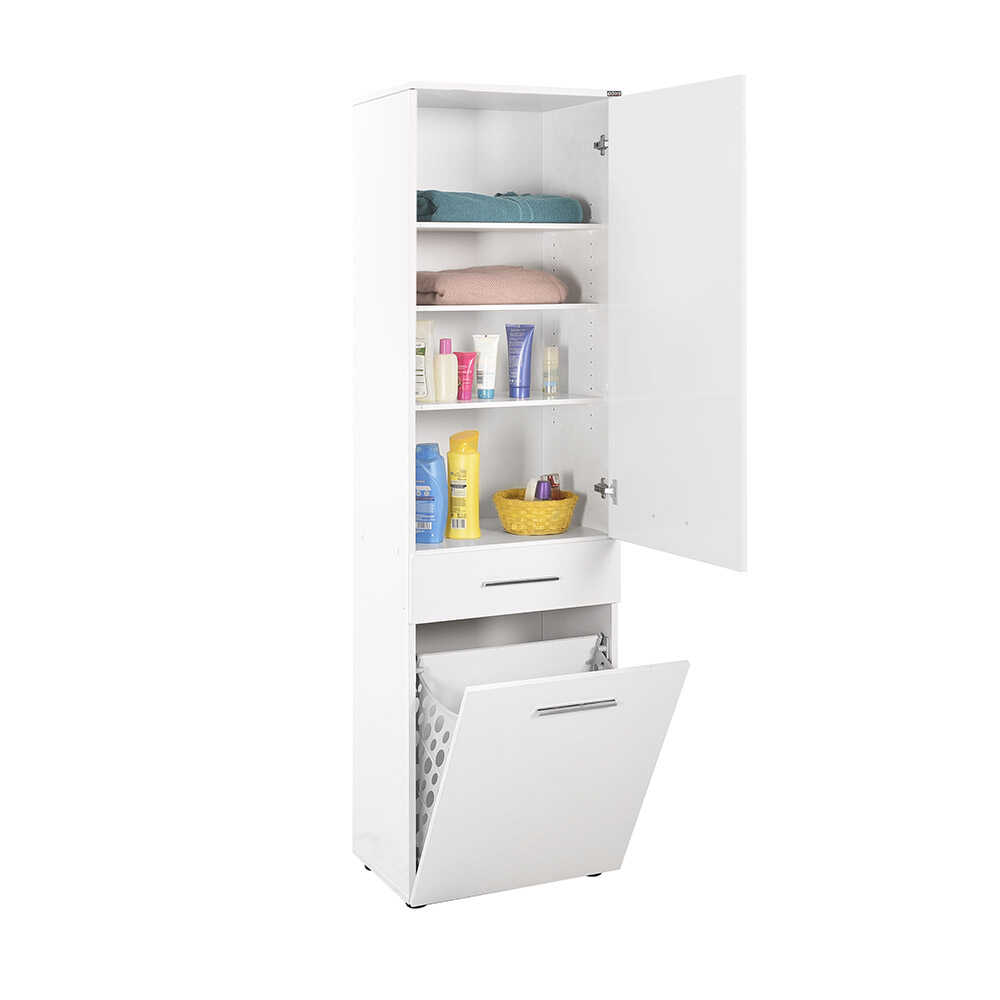 CHIOS IDEA DIAMOND Στήλη Μπάνιου Δαπέδου με Μελαμίνη Μ52xΒ38xΥ187cm Λευκή - Image 6